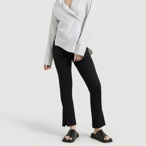 Modern Citizen sz. XL Devi Side Split Stretch Pant Flare Pull On Elastic Waist - Picture 1 of 16